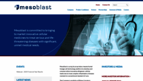 What Mesoblast.com website looked like in 2021 (3 years ago)