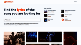 What Matchlyric.com website looked like in 2021 (3 years ago)
