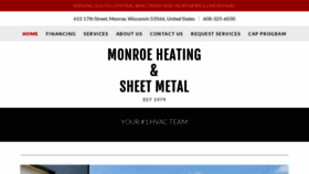 What Monroeheat.com website looked like in 2021 (3 years ago)