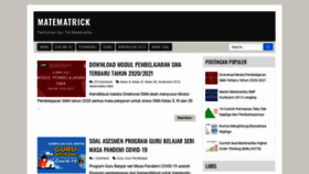What Matematrick.com website looked like in 2021 (3 years ago)