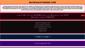 What Matkasattaboss.com website looked like in 2021 (3 years ago)
