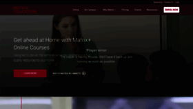What Matrix.edu.au website looked like in 2021 (4 years ago)