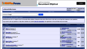 What Msofficeforums.com website looked like in 2021 (3 years ago)