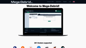 What Mega-debrid.eu website looked like in 2021 (3 years ago)
