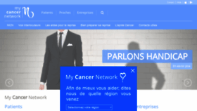 What Mycancernetwork.fr website looked like in 2021 (3 years ago)