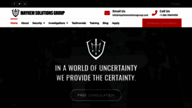 What Mayhemsolutionsgroup.com website looked like in 2021 (3 years ago)