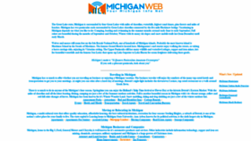What Michiganweb.com website looked like in 2021 (3 years ago)