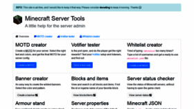 What Mctools.org website looked like in 2021 (3 years ago)