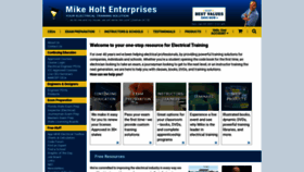 What Mikeholt.com website looked like in 2021 (3 years ago)