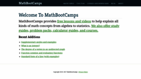 What Mathbootcamps.com website looked like in 2021 (3 years ago)
