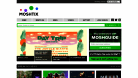 What Moshtix.com.au website looked like in 2021 (3 years ago)
