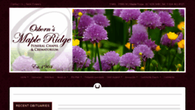 What Mapleridgefuneral.ca website looked like in 2021 (3 years ago)