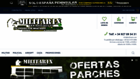What Militarix.com website looked like in 2021 (3 years ago)