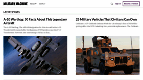 What Militarymachine.com website looked like in 2021 (3 years ago)