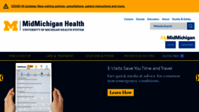 What Midmichigan.org website looked like in 2021 (3 years ago)