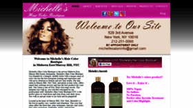 What Michellehairsalon.com website looked like in 2021 (3 years ago)