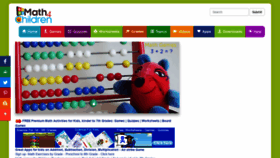 What Math4children.com website looked like in 2021 (3 years ago)