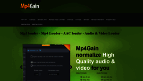 What Mp4gain.com website looked like in 2021 (3 years ago)