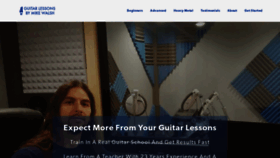 What Mikewalshguitarlessons.com website looked like in 2021 (3 years ago)