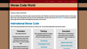 What Morsecode.world website looked like in 2021 (3 years ago)