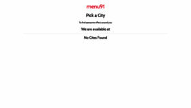 What Menu91.com website looked like in 2021 (3 years ago)