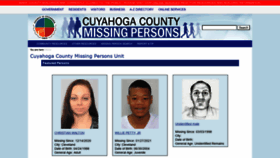 What Missingpersonscuyahoga.org website looked like in 2021 (3 years ago)