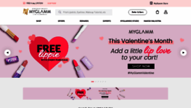What Myglamm.com website looked like in 2021 (3 years ago)