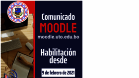 What Moodle.uto.edu.bo website looked like in 2021 (3 years ago)