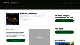 What Minecraftjavaedition.com website looked like in 2021 (3 years ago)