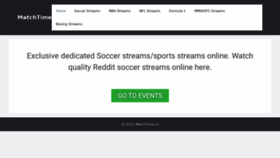 What Matchtime.co website looked like in 2021 (3 years ago)
