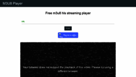 What M3u8player.net website looked like in 2021 (3 years ago)