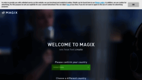 What Magix.com website looked like in 2021 (3 years ago)