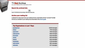What Mail-archive.com website looked like in 2021 (3 years ago)