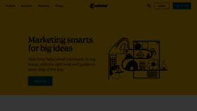 What Mailchimp.com website looked like in 2021 (3 years ago)