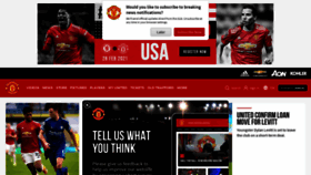 What Manutd.com website looked like in 2021 (3 years ago)