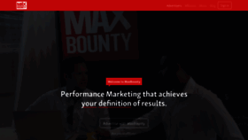 What Maxbounty.com website looked like in 2021 (3 years ago)