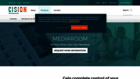 What Mediaroom.com website looked like in 2021 (3 years ago)