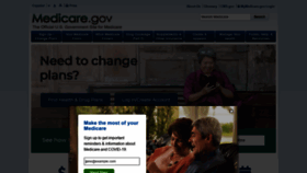 What Medicare.gov website looked like in 2021 (3 years ago)