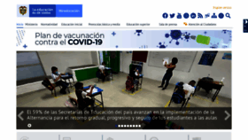 What Mineducacion.gov.co website looked like in 2021 (3 years ago)