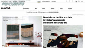 What Minted.com website looked like in 2021 (3 years ago)
