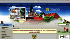 What Mestoprelouc.cz website looked like in 2021 (3 years ago)