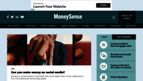 What Moneysense.ca website looked like in 2021 (3 years ago)