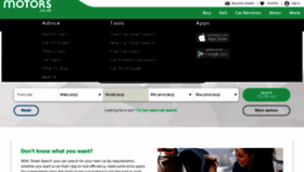 What Motors.co.uk website looked like in 2021 (4 years ago)