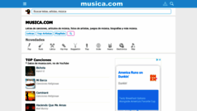 What Musica.com website looked like in 2021 (3 years ago)