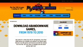 What Myabandonware.com website looked like in 2021 (3 years ago)