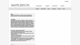 What Math.edu.pl website looked like in 2021 (3 years ago)