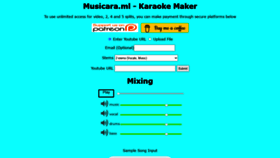 What Musicara.ml website looked like in 2021 (3 years ago)