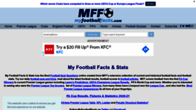 What Myfootballfacts.com website looked like in 2021 (3 years ago)