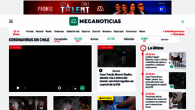 What Meganoticias.cl website looked like in 2021 (3 years ago)