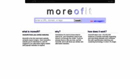 What Moreofit.com website looked like in 2021 (3 years ago)
